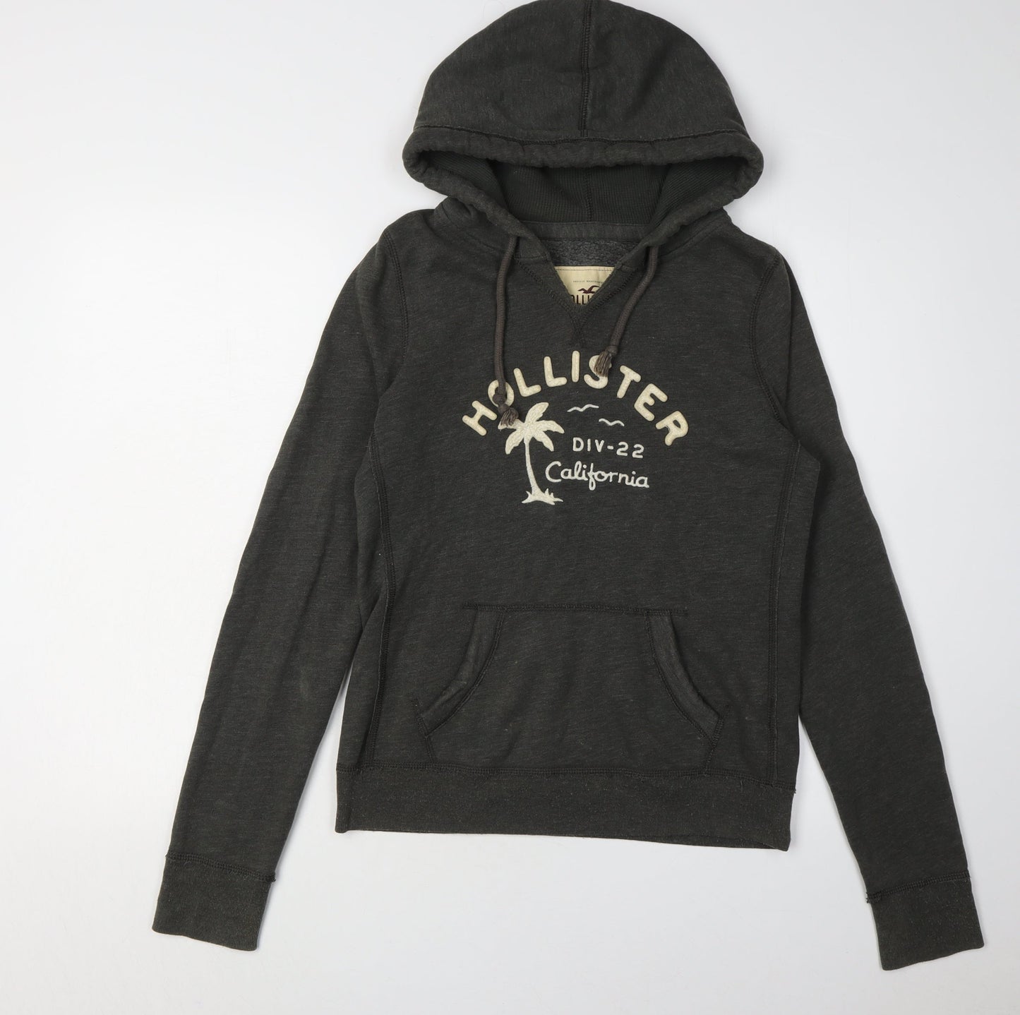 Hollister Women's Grey Pullover Hoodie Medium