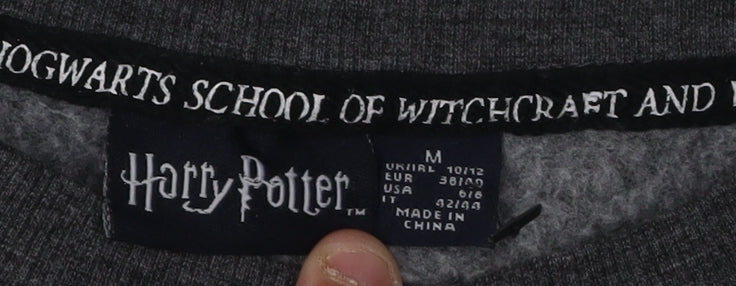 Harry Potter Grey Slytherin Sweatshirt - Size 10 Unisex