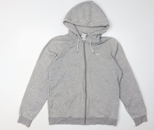 Nike Men's Grey Full Zip Hoodie, Size M