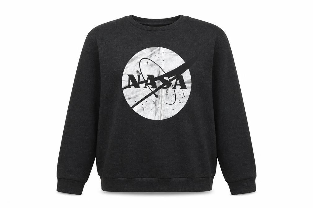 Women's Black NASA Logo Sweatshirt Size 12 Pullover