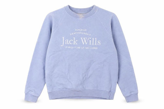 Womens UK 8 Regular Jack Wills Blue Pullover Sweatshirt