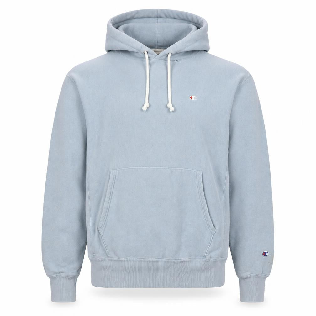 Mens UK M Relaxed Champion Blue Pullover Hoodie