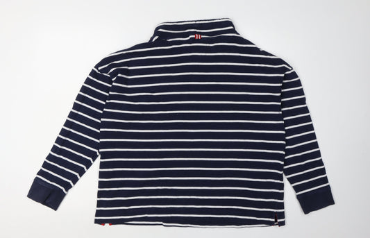 Joules Women's Blue Striped Pullover Sweatshirt Size 14