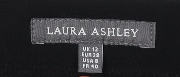 Laura Ashley Women's Black Skirt Size 12 Viscose Blend