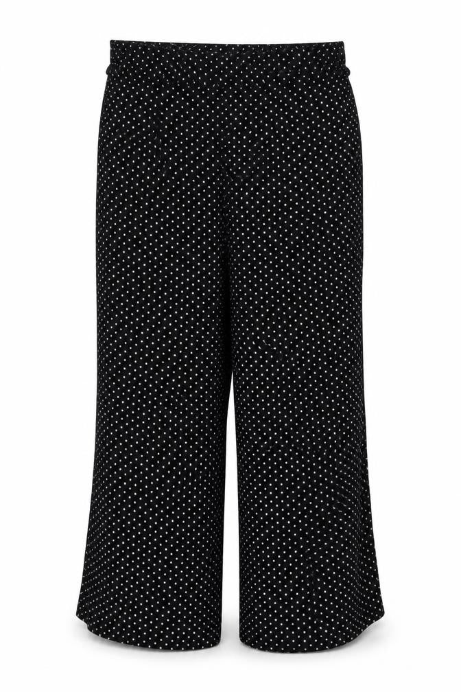 Front view of Roman Women's Black Polka Dot Trousers, size 18