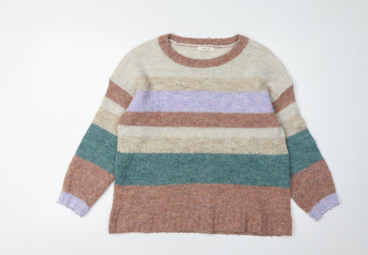 White Stuff Women's Multicoloured Striped Pullover, Size 12