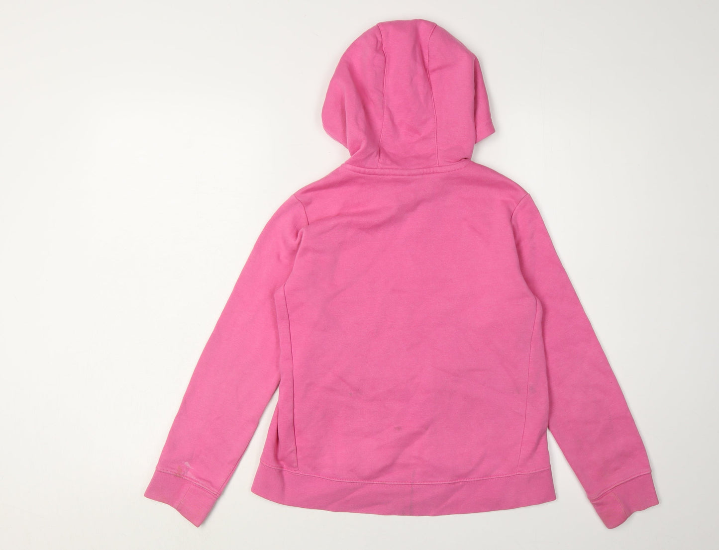 Nike Girls Pink Pullover Hoodie - M | Casual & Comfy