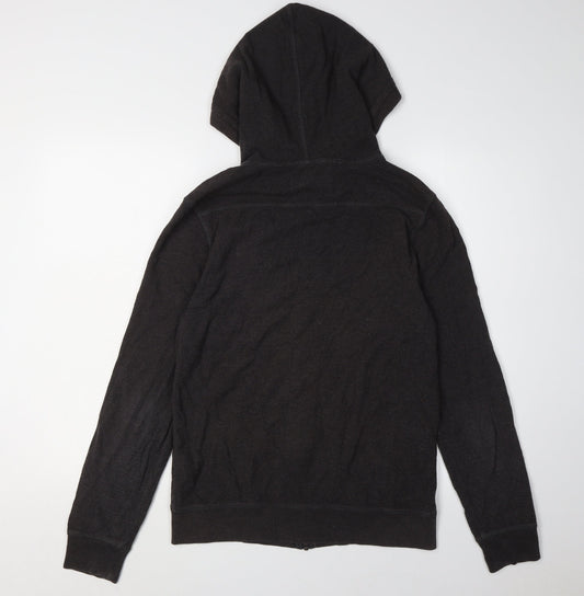 AllSaints Men's Black Full Zip Hoodie S