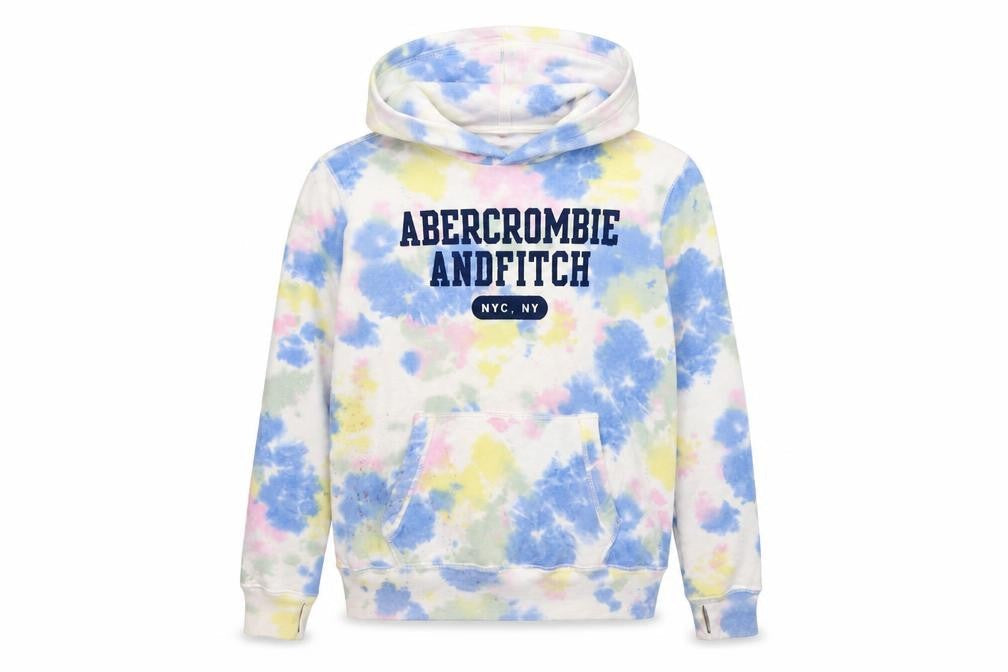 Front view of Abercrombie & Fitch girls’ multicoloured pullover hoodie 15-16 years