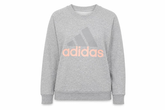 Womens UK 15 Regular adidas Grey Pullover Sweatshirt