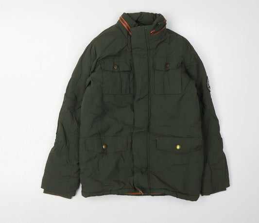 SoulCal & Co Boys Green Jacket 9-10 Years with Zip Closure