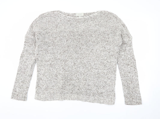 Hobbs Unisex Grey Chunky-Knit Pullover M