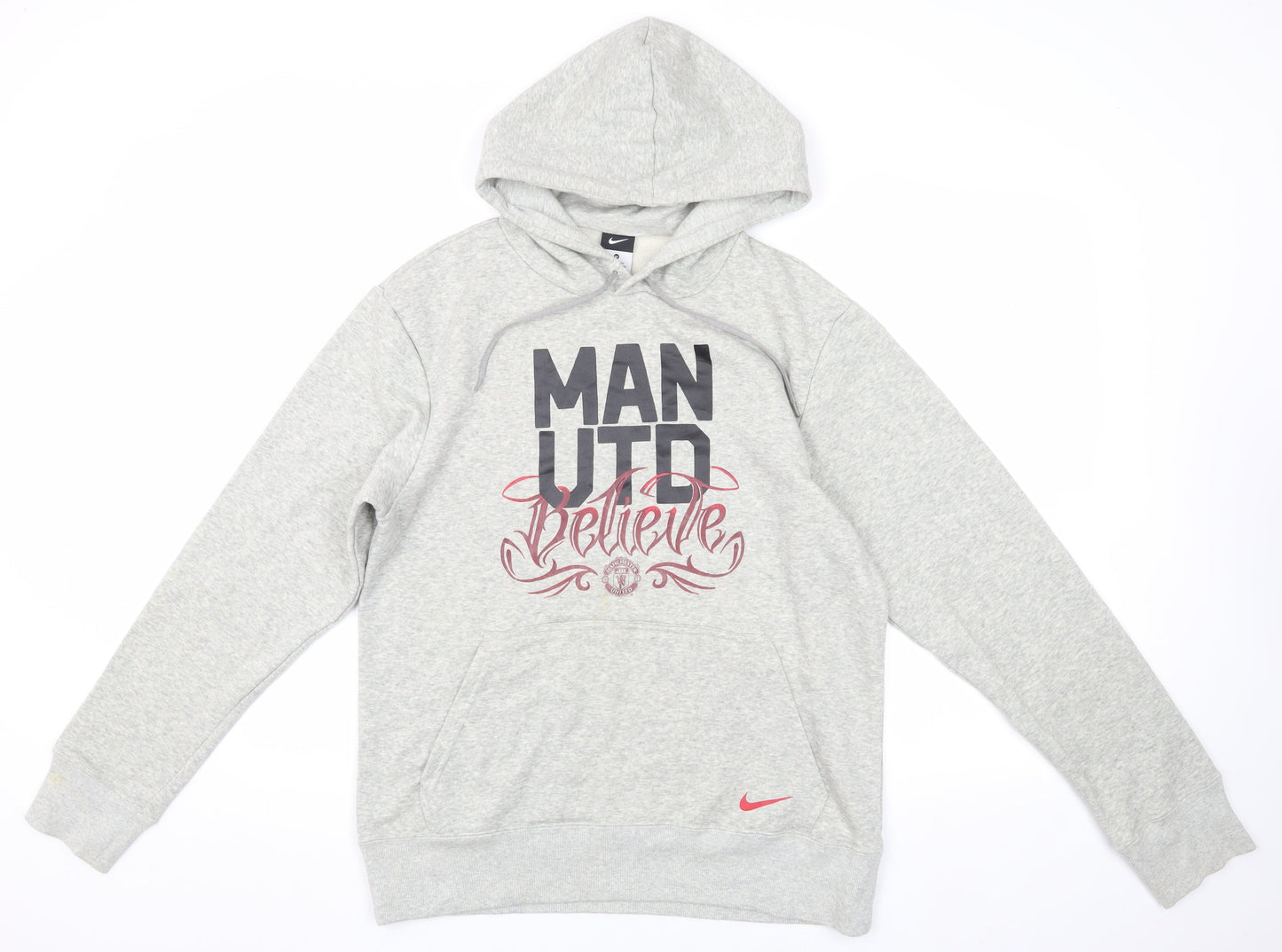 Nike Men's Grey Graphic Hoodie Size M