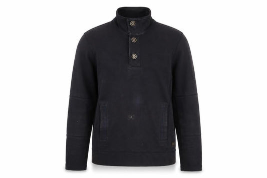BOSS Orange Men's Black Henley Sweatshirt M