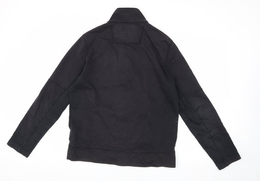 Boss Orange Men's Black Henley Sweatshirt M