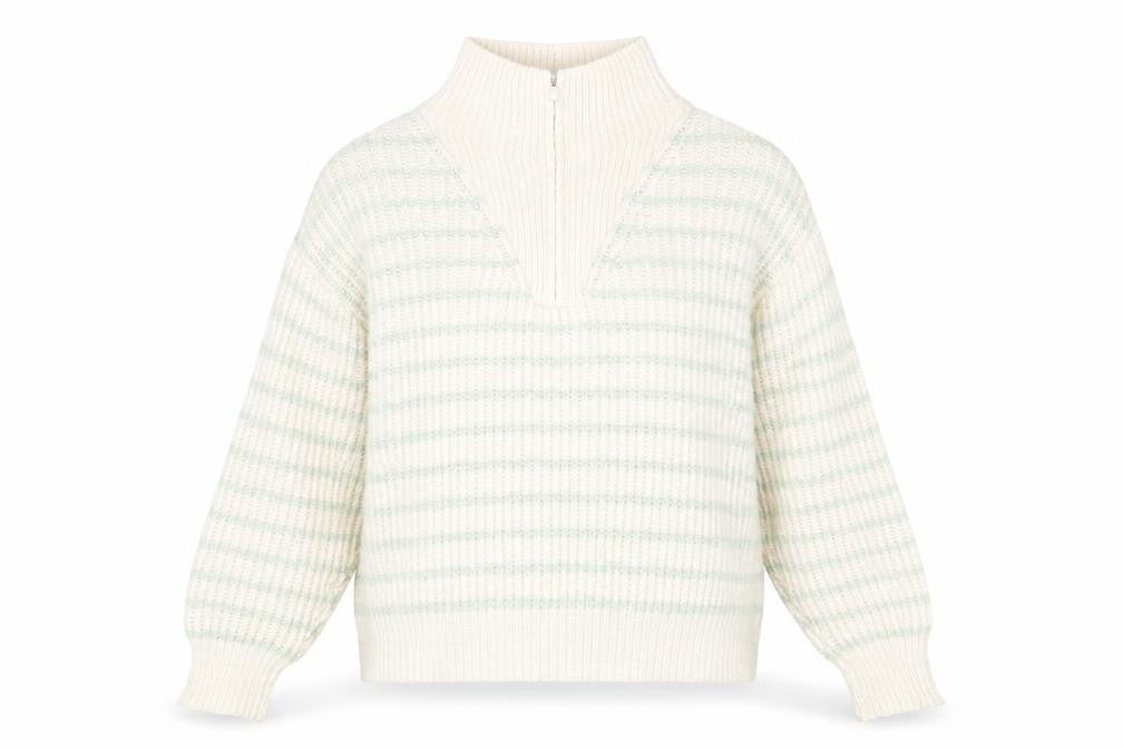 MNG Women's Beige Chunky-Knit High Neck Jumper Size M