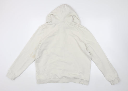 bekkin Men's Beige L Hooded Jacket Casual
