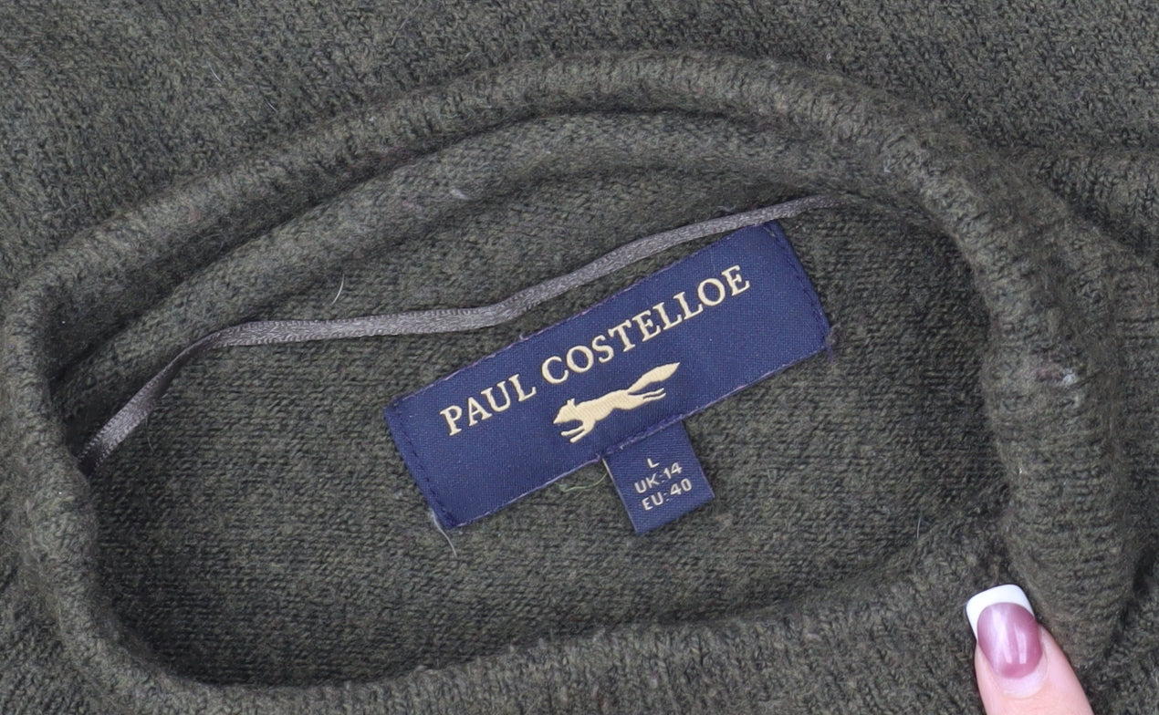 Paul Costelloe Women's Green Pullover Jumper L