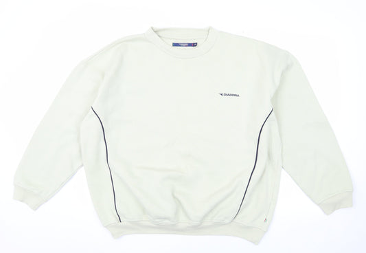 Diadora Men's White 2XL Pullover Sweatshirt