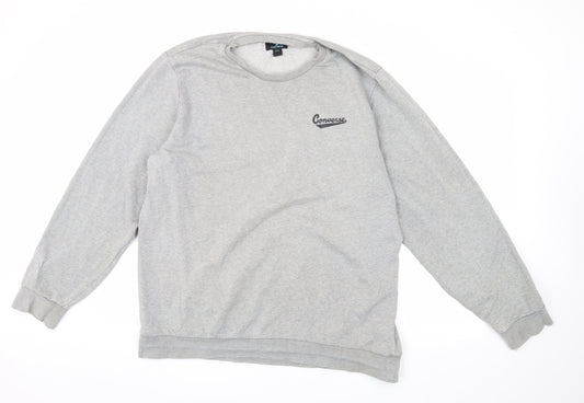 Converse Men's Grey Pullover Sweatshirt Size 2XL
