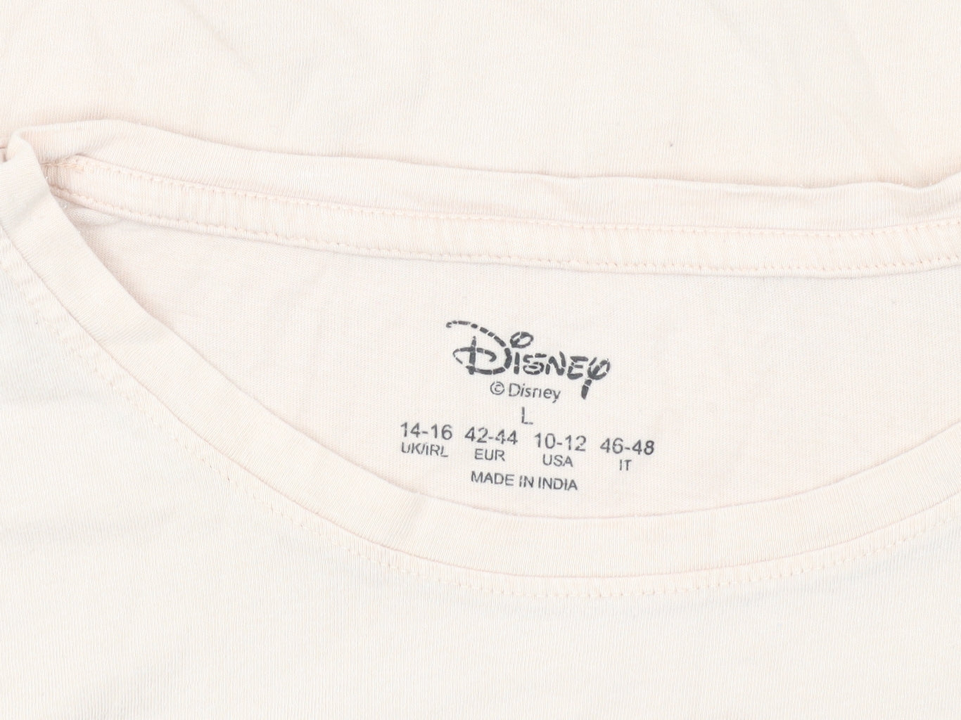 Disney Women's Beige Chip 'n Dale Long Sleeve T-Shirt L