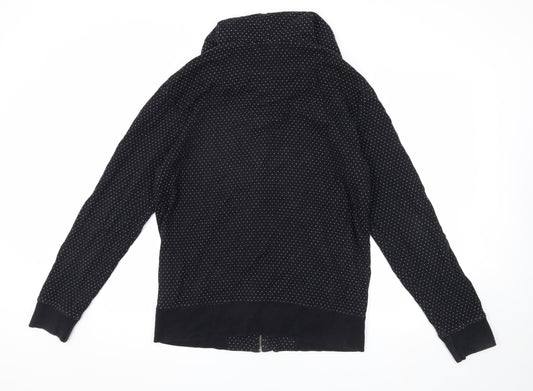 French Connection Men's Black Polka Dot Hooded Jacket M