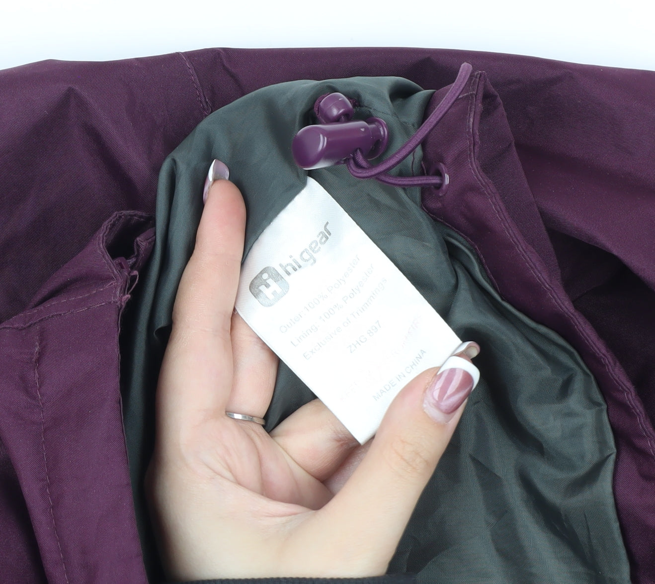 Hi Gear Women's Purple Anorak Jacket, Size 12, Waterproof