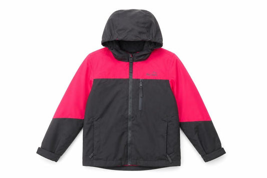 Peter Storm Girls Black Hibiscus Waterproof Jacket Size 7-8