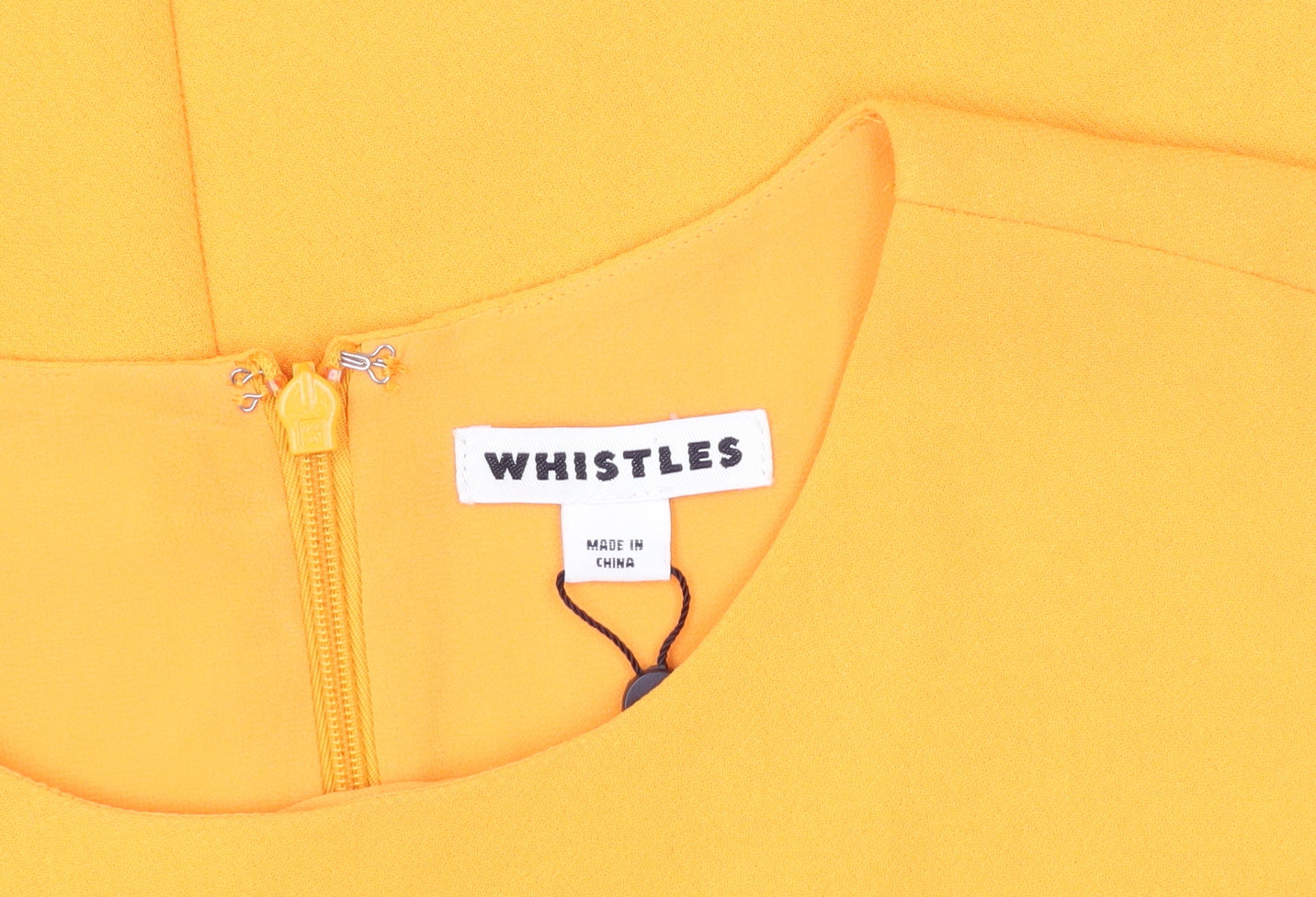 Whistles Women's Yellow Short Sleeve Shift Dress