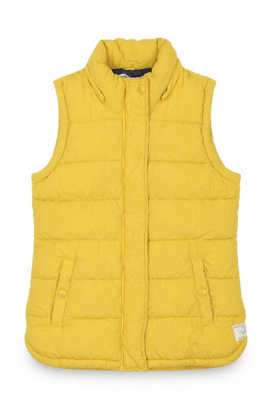 Womens UK Size 10 Regular Joules Yellow Polyamide Waistcoat