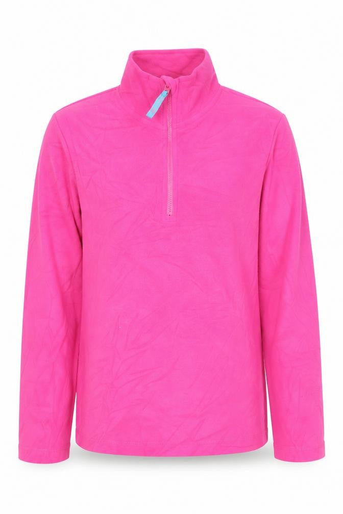 Front view of Gelert girls’ pink fleece sweatshirt 13 years 1/4 zip