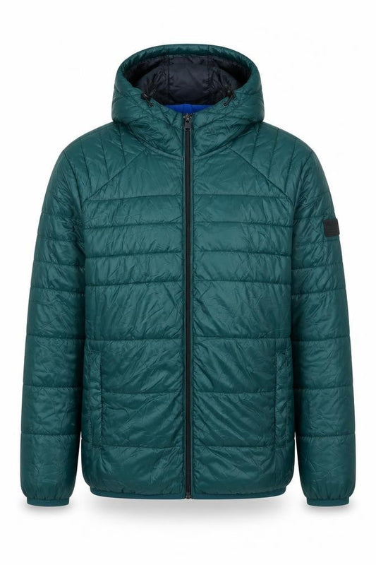 Jack & Jones Men's Green S Puffer Jacket Hooded