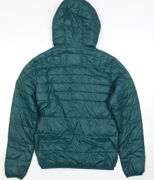 Jack & Jones Men's Green S Puffer Jacket Hooded
