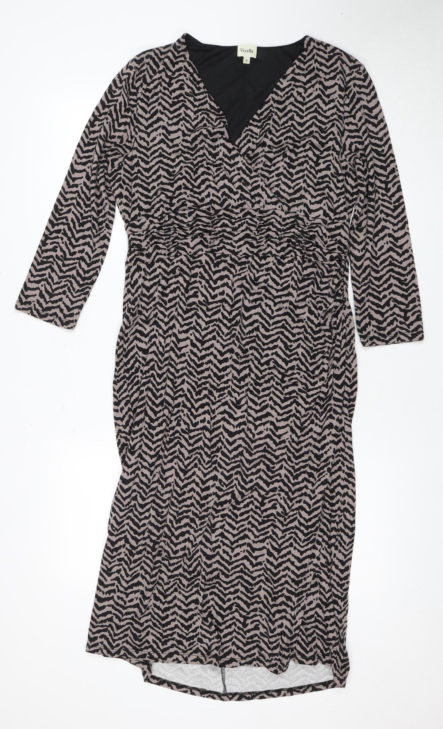Viyella Women's Multicoloured Geometric Dress Size 10