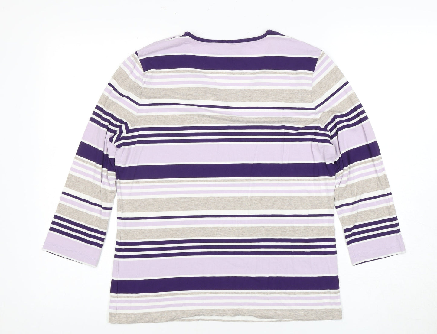 Viyella Women's Multicoloured Striped T-Shirt L