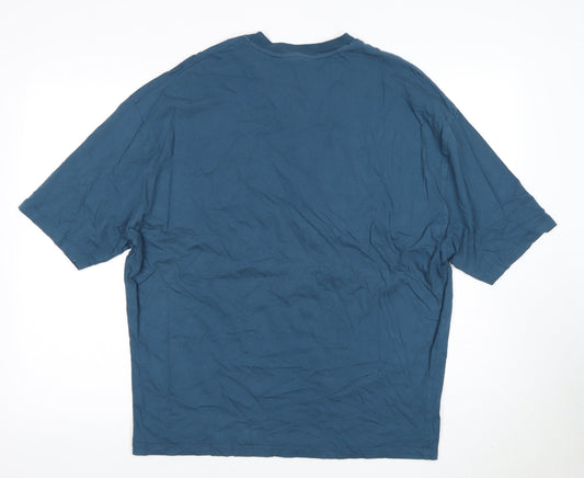 ASOS DESIGN Men’s Blue College Graphic T-Shirt Size S
