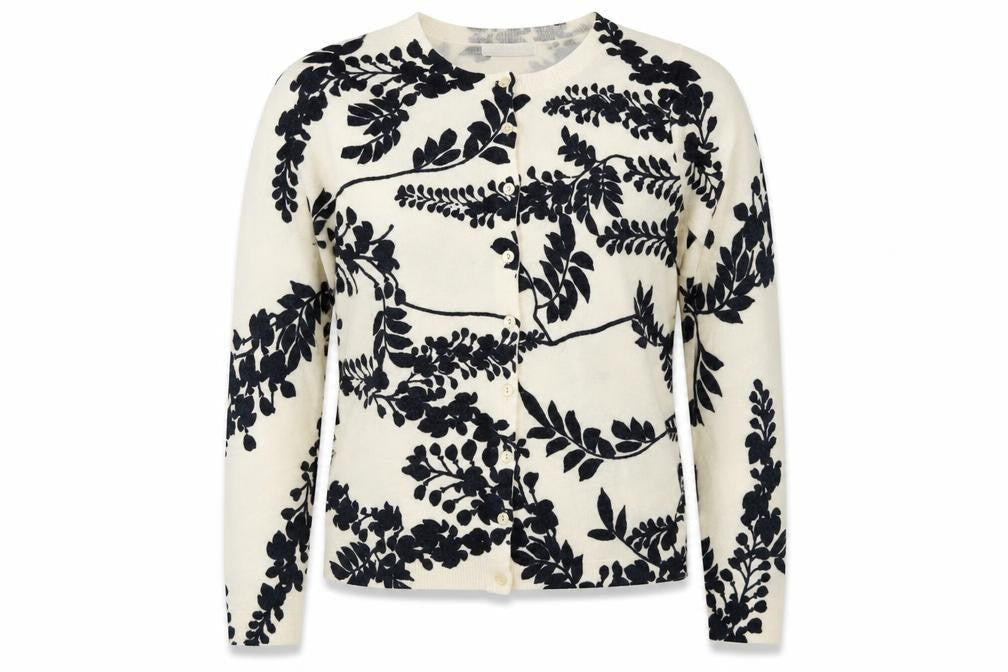 Marks and Spencer Women's Ivory Floral Cardigan Size 8