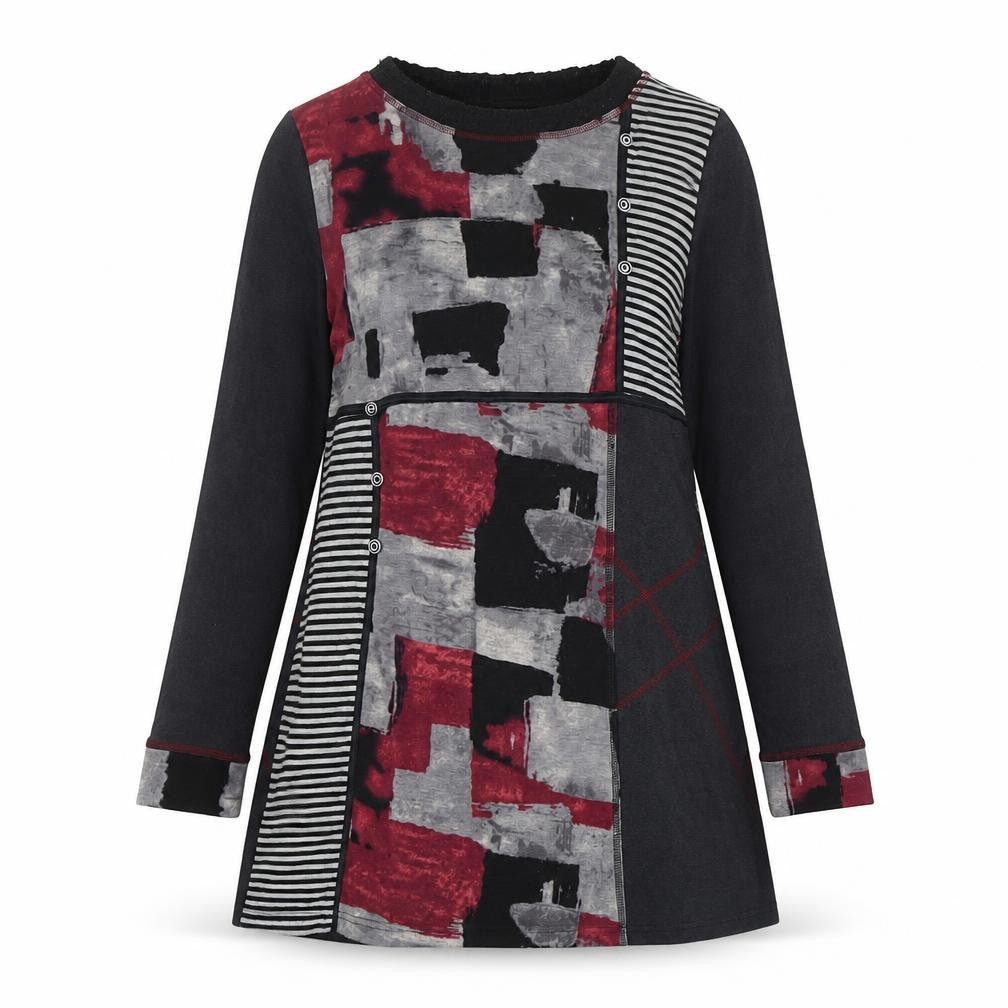 S'QuiseS Women's Multicoloured Geometric Shift Dress