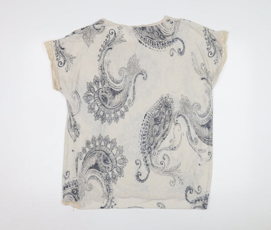 Apricot Women's Beige Paisley T-Shirt - S