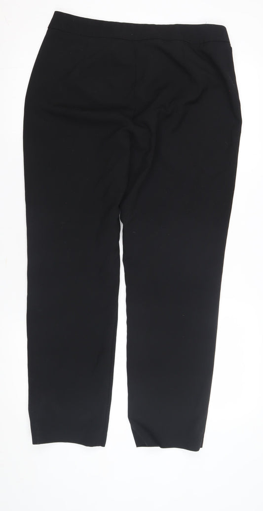Essentials by Et Vous Women's Black Straight Leg Trousers Size 14
