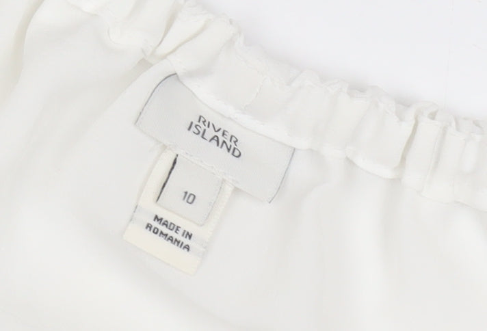 River Island Women's White Off the Shoulder Blouse