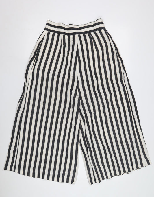 H&M Women's Multicoloured Wide-Leg Trousers, Size 8