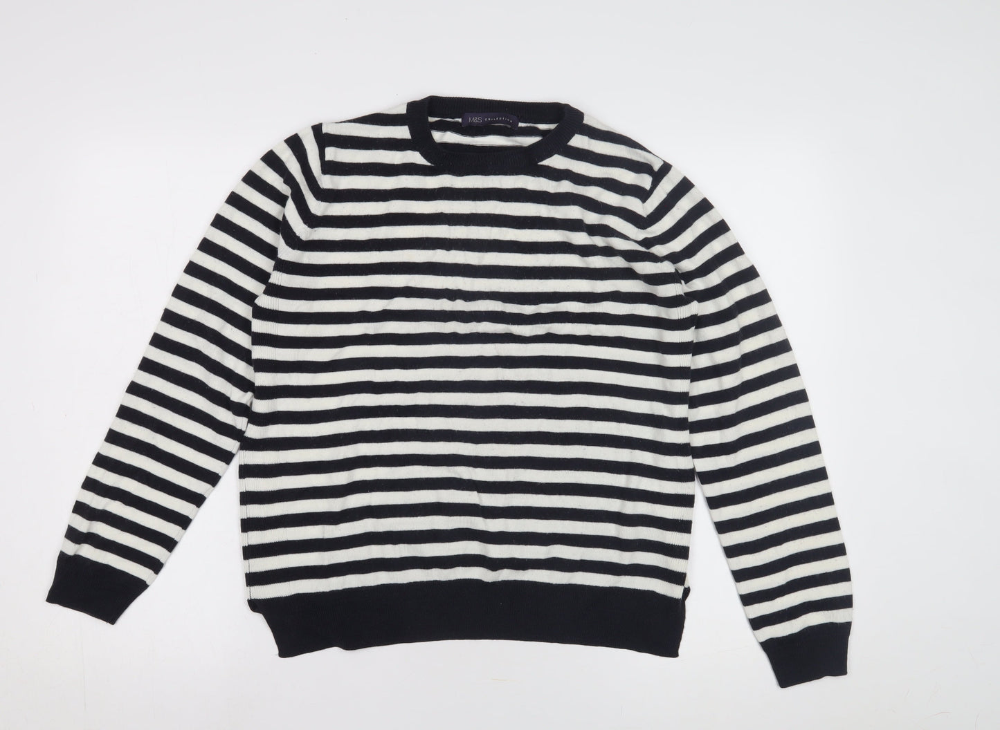 Marks and Spencer Women's Striped Pullover Jumper Size 14