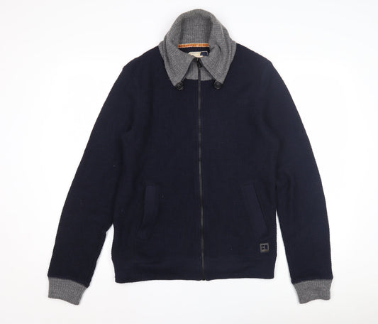 Boss Orange Men's Blue Wool Jacket, Size L