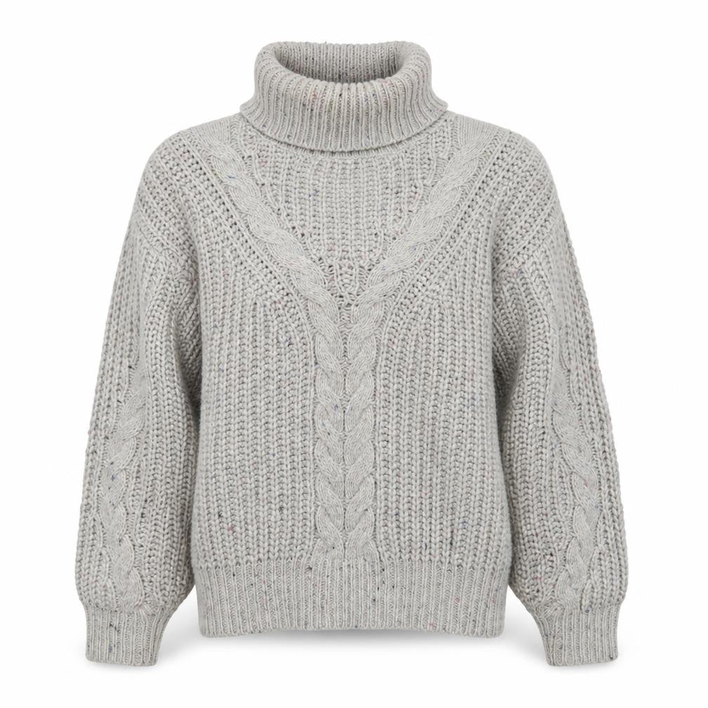 Marks and Spencer Women's Grey Roll Neck Pullover Jumper