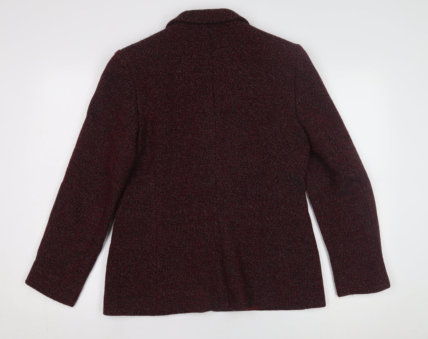 Jaeger Women's Red Wool Tweed Blazer, Size 10, Classic Style