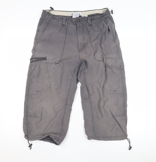 Columbia Men's Grey Cargo Shorts M, Casual, Adjustable Waist