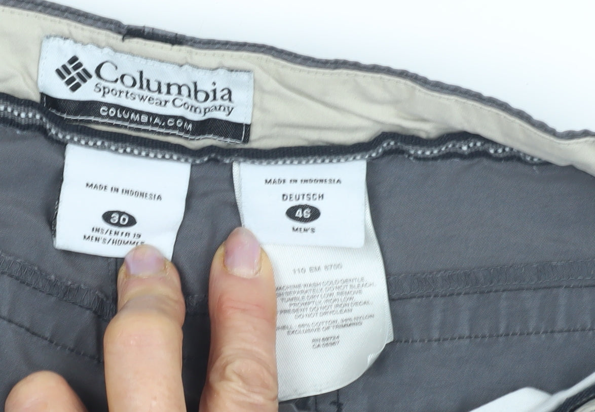 Columbia Men's Grey Cargo Shorts M, Casual, Adjustable Waist
