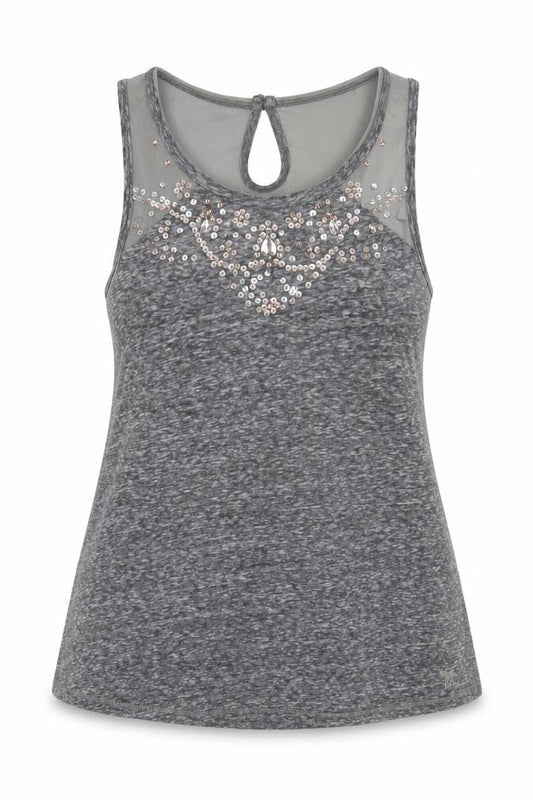 Womens UK Size M Abercrombie & Fitch Grey Cotton Blend Tank