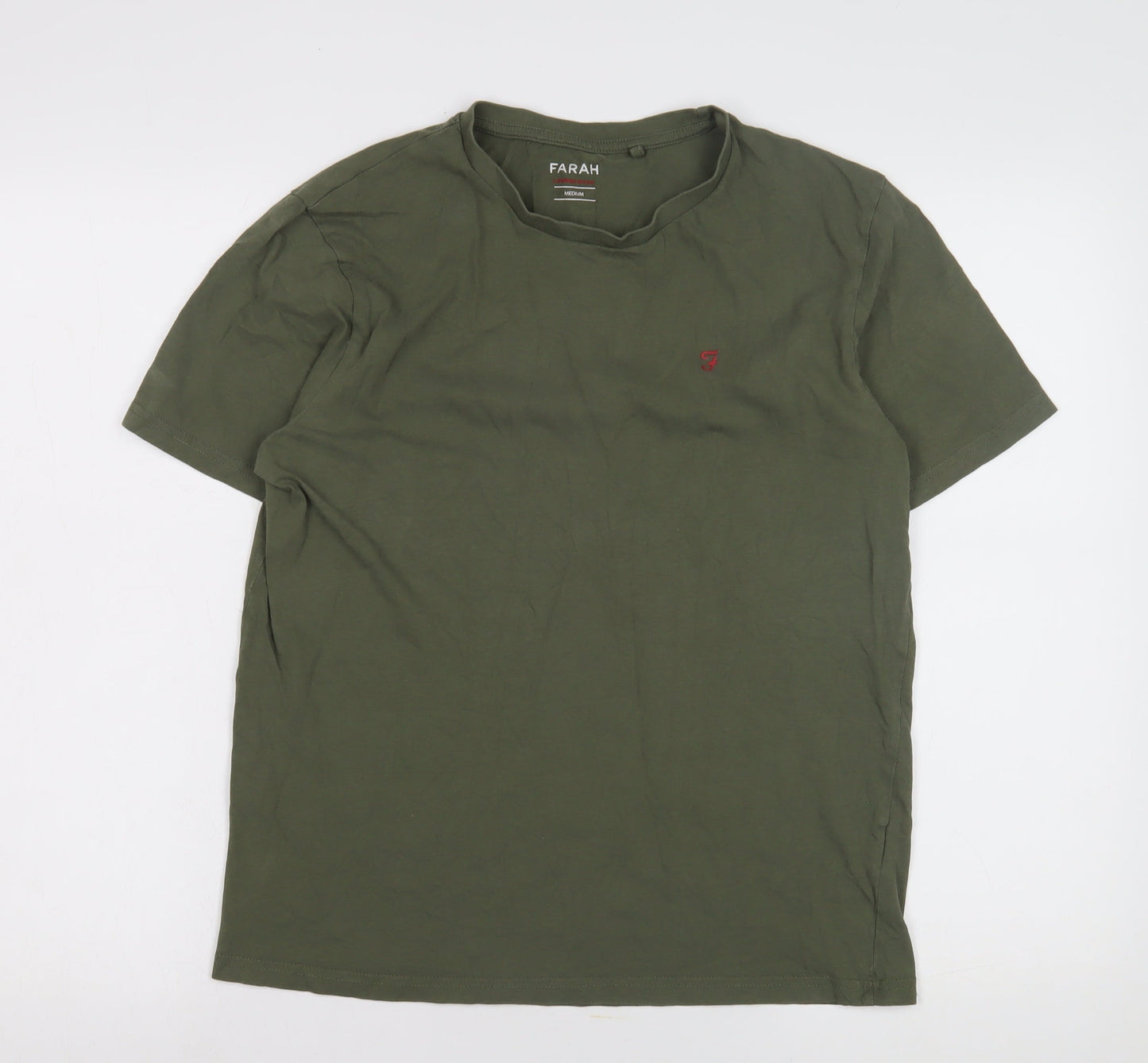 Farah Men's Medium Green Crew Neck T-Shirt